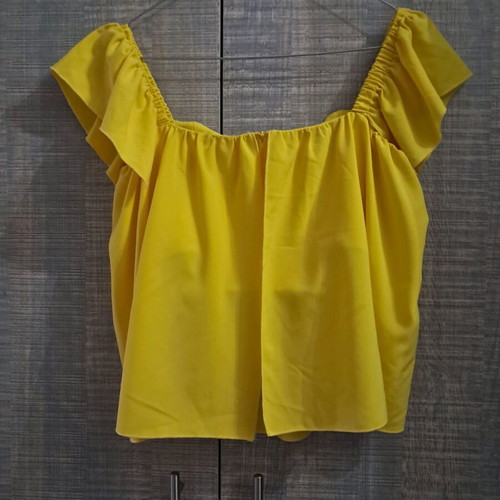 Dolce Domenica top with corset yellow like new, size S