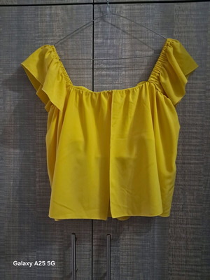 Dolce Domenica top with corset yellow like new, size S