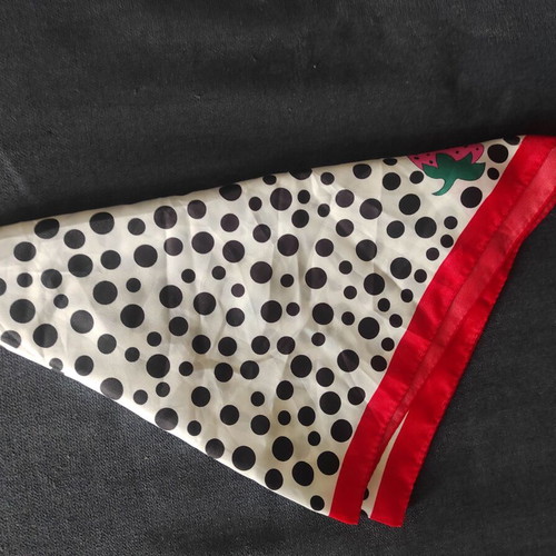 Square polka dot vintage silk scarf like new