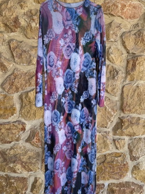 Μίντι Φόρεμα Floral Shein Σαν Καινούργιο, Διάφανο, Μέγεθος XL