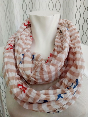 Lightweight neck scarf like new, multicolor cotton