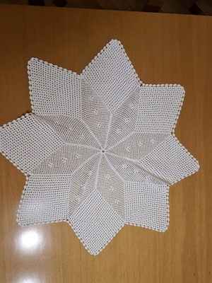 Handmade doily 50 cm white like new