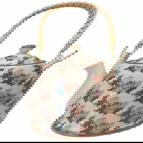 Τσαγιέρα Πορσελάνινη Ροζ Floral με Φίλτρο 12x13εκ