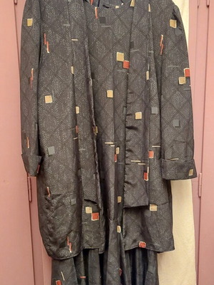 Women's dress with jacket medium like new, black and blue