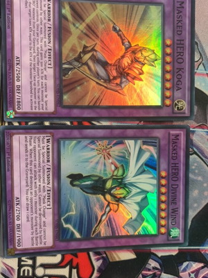 Masked Hero bundle like new, vintage Yugioh heroes