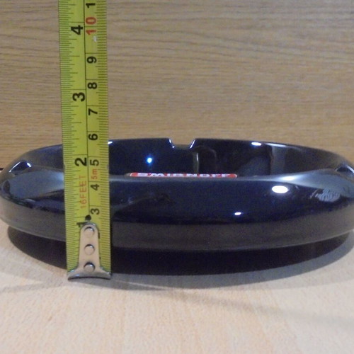 Smirnoff vodka old round promotional ceramic ashtray like new