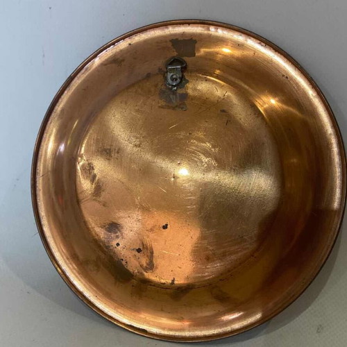 Set of 2 vintage Turkish copper decorative wall plates used 19cm
