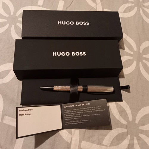 Hugo Boss silver pen new collectible with case and authenticity card