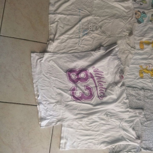 Children's t-shirts used, pack of 7 plus 1 pink gift