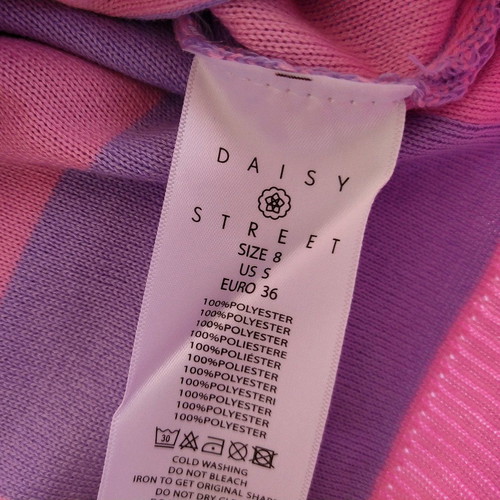 Daisy Street pink and purple knitted vest with 3D flowers new, size S/M