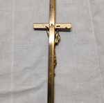 Vintage brass wall cross used