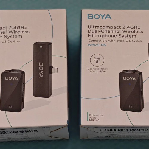 Boya WMic5 Ultracompact 2.4GHz Dual-Channel Wireless Microphone System new