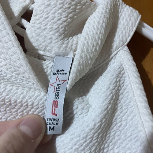 White halter top size M, textured fabric