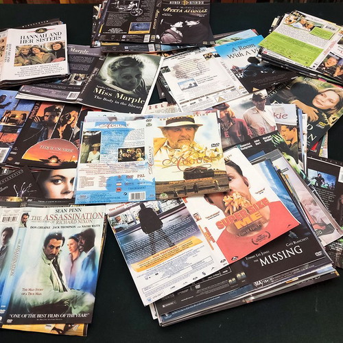 DVD covers used, pack of 240 from various movies