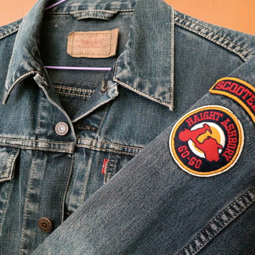Vintage Levi's jacket used, women's blue size L