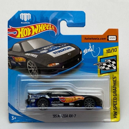 Mazda RX-7 1995 black Madmike Hot Wheels Speed Graphics 2019 new 1:64 toy car
