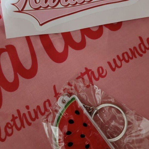 Karavan keychain new, colorful with sticker gift