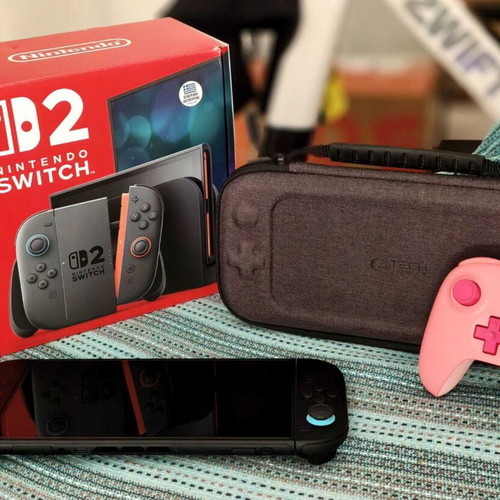 Nintendo Switch 2 console with digital games and second controller