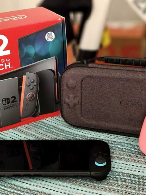 Nintendo Switch 2 console with digital games and second controller