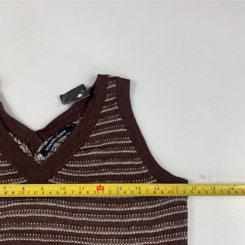 Monoprix Knit Womens Vest Brown New Viscose Size S