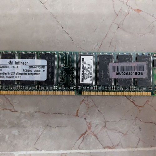 Infineon 256MB DDR PC2100 266MHz DIMM 184-pin memory used