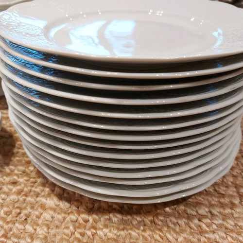 Bavaria porcelain dish set like new, 14 round plates, 2 oval, tureen