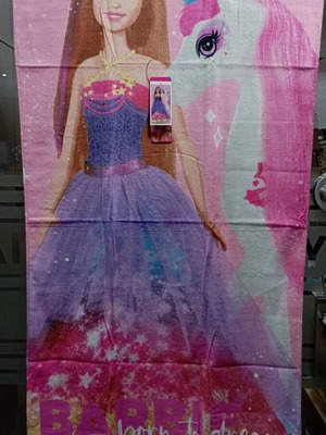Barbie kids beach set with towel 70x140 and beach ball