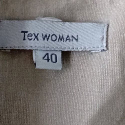 Excellent khaki grey semi-sheer safari dress with a belt 40