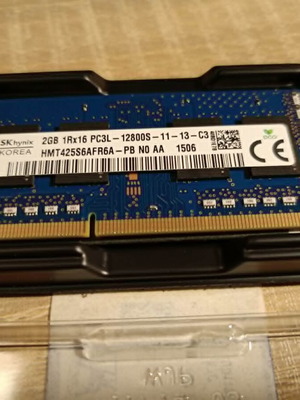 2GB DDR3L SO-DIMM RAM μεταχειρισμένη PC3L-12800 1600MHz μνήμη για λάπτοπ