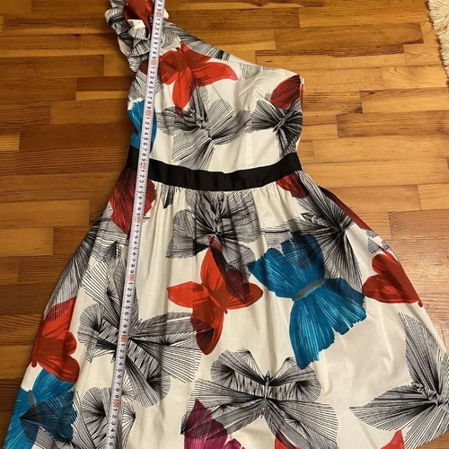 Miss Sixty dress with one shoulder and butterflies medium used