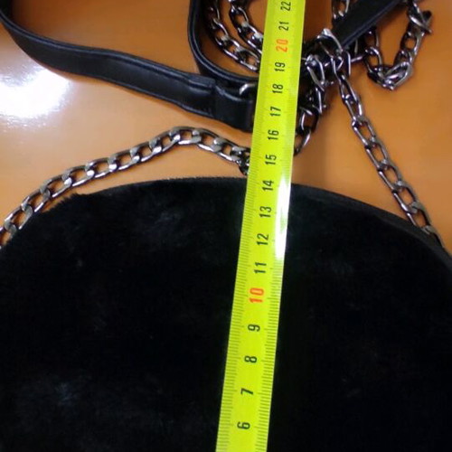 Small black fur shoulder bag like new