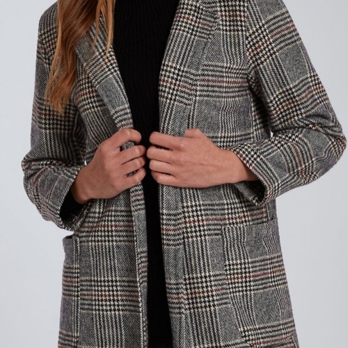 Blazer checked, used, size M, light gray