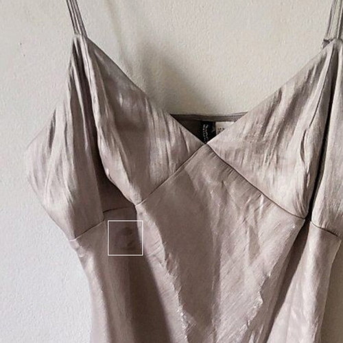 Satin mini dress H&M silver XL new