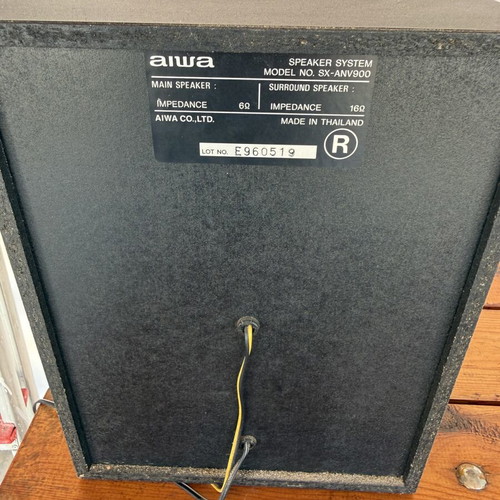 AIWA NSX-V900 stereo system with AIWA speakers and Sony subwoofer