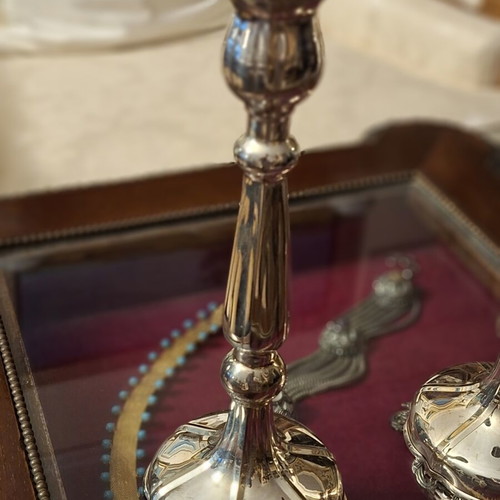 Silver 925 Candlestick Set like new, 340g, 21cm height