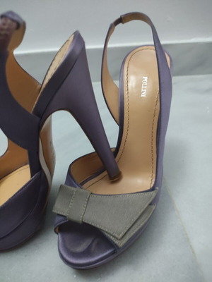 Pollini mule σατέν μωβ πέδιλα νούμερο 36,5