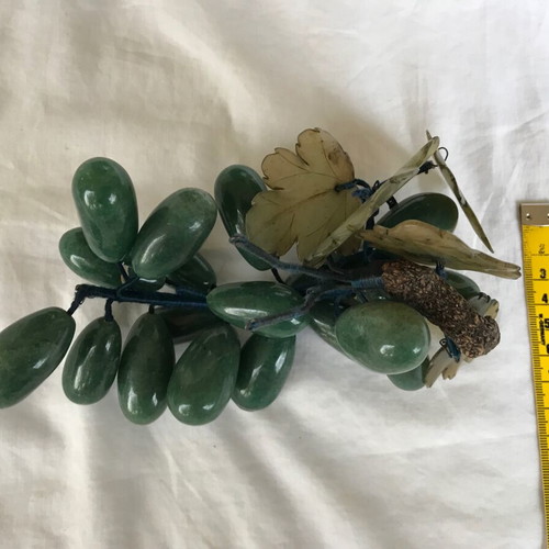 Decorative Jade Grape Cluster used, antique over 60 years