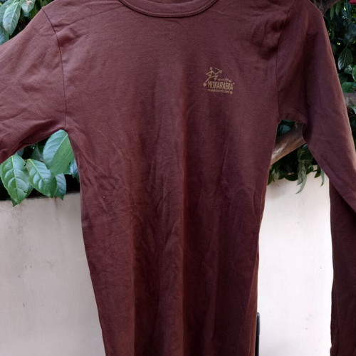 Unisex T-shirt long sleeve Dirty Harry print, brown, sizes XS-L like new
