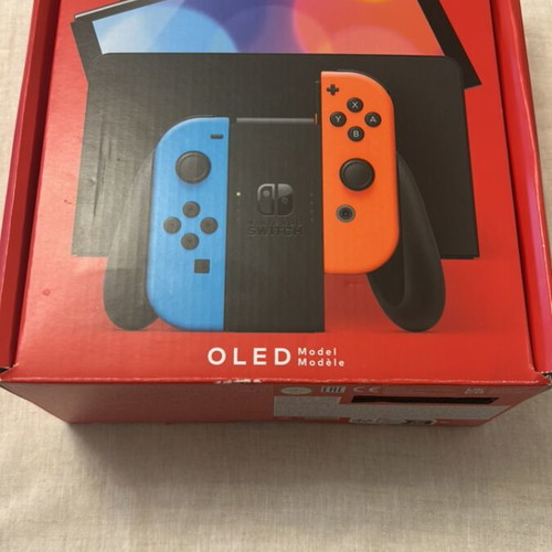 Nintendo Switch OLED 64GB console, Neon Blue and Neon Red