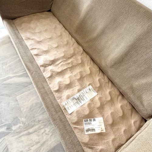 Bavaria/Fog three-seater sofa refurbished, beige-brown color