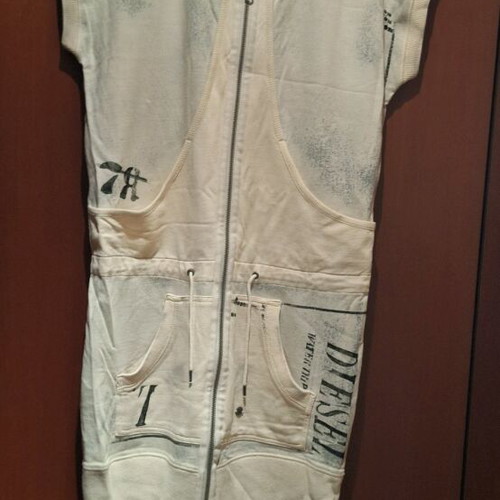 Diesel mini sweatshirt dress like new, beige with zipper