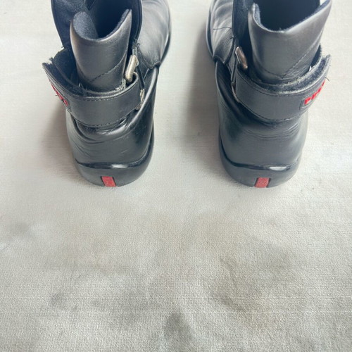 Prada men's leather boots used, size 45, black