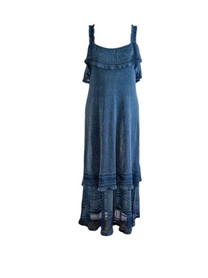 M Missoni midi dress like new, petrol with silver shimmer