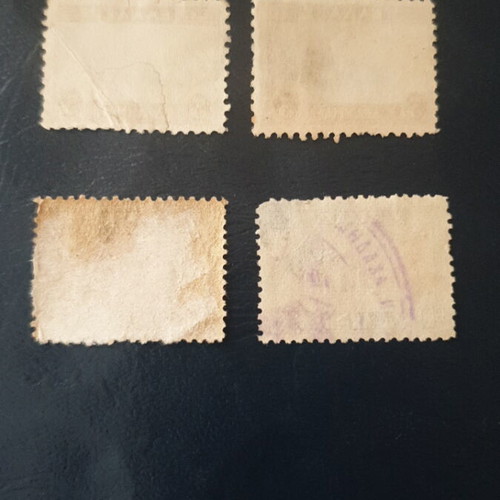 1927 Greek Stamps 1 & 3 Drachmai Used, Various Editions (4)