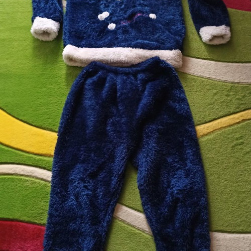 Furry pajamas used, very warm, size S, blue