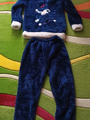 Furry pajamas used, very warm, size S, blue