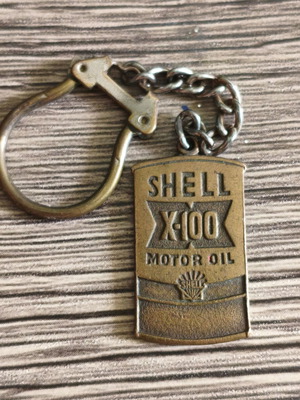Vintage μπρελόκ Shell Motor Oil X-100