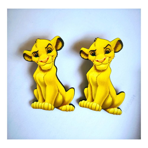 Lion King wooden handmade earrings new