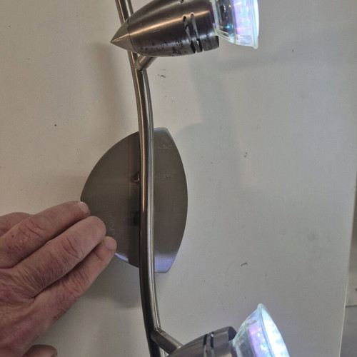 Bright Night double spot wall-ceiling light used, chrome metal GU10