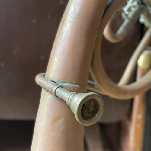 Saxhorn brass musical instrument used, old